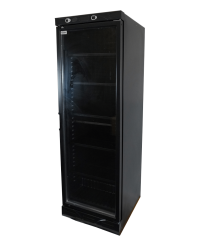 KOELKAST GLASDEUR 382L ZWART