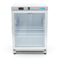 Koelkast - 200 L - Rvs - met Glazen Deur