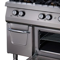 Premium Fornuis - 6 Pitten - Driedubbel - 90 cm Diep - Gas incl. Elektrische Oven