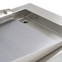 Inductie Grillplaat 700 - Glad - 5000W - Enkel - met Onderstel