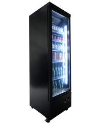 KOELKAST 1 GLASDEUR ZWART