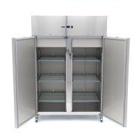 Vrieskast - 1200 L - 6 Verstelbare Roosters (2/1 GN) - Rvs - op Wielen