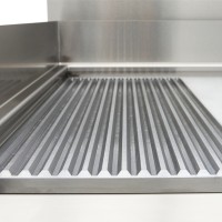 Inductie Grillplaat 700 - Glad en Gegroefd - 10000W - Dubbel - met Onderstel