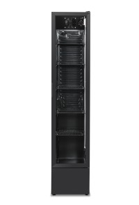 KOELKAST 1 GLASDEUR SMAL ZW