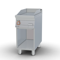 Electric Fry-top smooth griddle, on open cabinet, plate cm.36x68 (included 1 Head end filler strip mod.TPA-9)