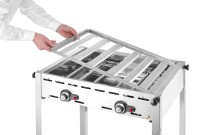 Green fire met 2 branders