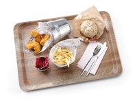 Dienblad van melamine met hout bedrukking