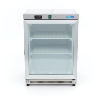 Vrieskast - 200 L - Rvs - met Glazen Deur