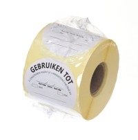 Herbruikbare sticker voor voedselveiligheid, “GEBRUIK VÓÓR”