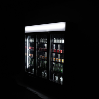 KOELKAST 3 GLASDEUREN ZWART