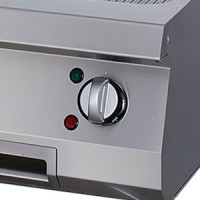 Heavy Duty Grillplaat - Gegroefd Chroom - Enkel - 70 cm Diep - Elektrisch