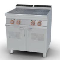 Three-phase induction cooking - 4 zones - glass cm.75x57 (included 1 Head end filler strip mod.TPA-7)