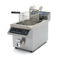Frituurpan - 8 L - 1 Mand - Inductie - Liftsysteem - met Tapkraan