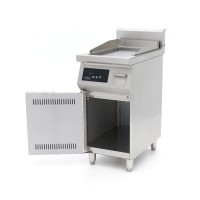 Inductie Grillplaat 700 - Glad - 5000W - Enkel - met Onderstel
