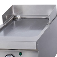 Heavy Duty Grillplaat - Glad Chroom - Enkel - 70 cm Diep - Elektrisch