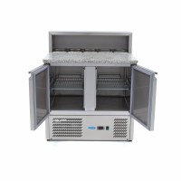 Pizzawerkbank - 90 cm - 2 Deuren - 5 x 1/6 GN - incl. RVS Afdekking