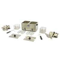 Frituurpan - 2x 8 L - 2 Manden - met Tapkraan