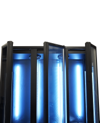 KOELKAST 3 GLASDEUREN ZW HEAT