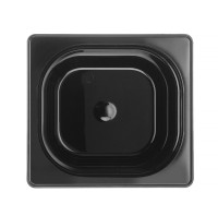 Container GN 1/6 zwart polycarbonaat