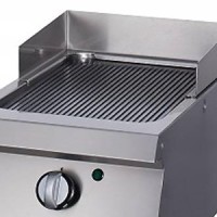 Heavy Duty Grillplaat - Gegroefd Chroom - Enkel - 70 cm Diep - Gas