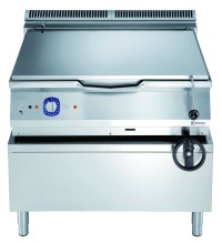 KANTELBARE BRAADPAN 80 L, DUOMAT BODEM, HANDKANTELING, 800 MM, GAS