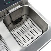 Frituurpan - 2 x 16 L - 2 Manden - met Tapkraan en Opbergruimte - 230V