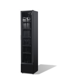 KOELKAST 1 GLASDEUR SMAL ZW