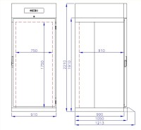 ROLL-IN VRIESKAST MONOBL. 700L