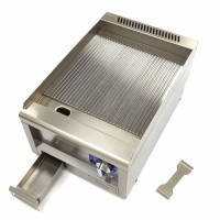 Horeca Grillplaat - Gegroefd - Enkel - 60 cm Diep