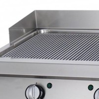 Heavy Duty Grillplaat - Gegroefd - Dubbel - 70 cm Diep - Gas