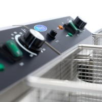 Frituurpan - 2 x 16 L - 2 Manden - met Tapkraan en Opbergruimte - 230V