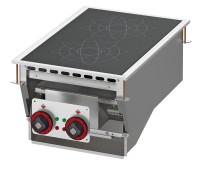 Three-phase induction cooking - 2 zones - glass cm.35x57 (do not place on ovens or drawers)