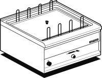 Electric Pastacooker - Tank capacity 20 Its. - N 8 baskets cm. 10x14x13,5h 