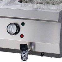 Heavy Duty Friteuse - 2 x 12 L - Dubbel - 70 cm Diep - met Tapkraan - Elektrisch