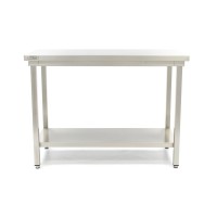 Werktafel rvs - 160 x 60 cm - Verstelbare Hoogte - met Onderschap